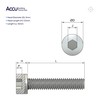 Accu - M3 x 16mm Full Thread Cap Head Screws