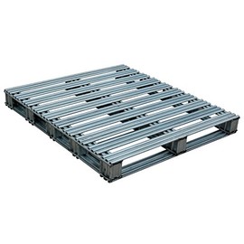 Vestil SPL-4248 Galvanized Steel Pallet 48 in. x 42 in. x 4-3/4 in. 8,000 Lb. Floor Capacity Gray