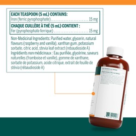 Genestra Brands - Liquid Iron - Colloidal Mineral Formula - 480 ml Liquid - Natural Raspberry Flavour