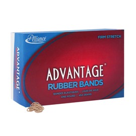 Alliance Rubber 26085 Advantage Rubber Bands Size #8, 1 lb Box Contains Approx. 5200 Bands (7/8" x 1/16", Natural Crepe) , Beige