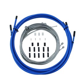 Universal Bike Shifter Cable Bicycle Cycling Inner Brake Cable Kits with Housing Sets for Mountain Road Bike Repair Replacement Accessories (Blue)