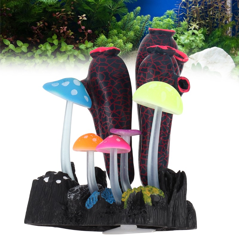 Fish Tank Landscaping Simulation Mushroom Sea Tree Silicon Aquarium Simulation