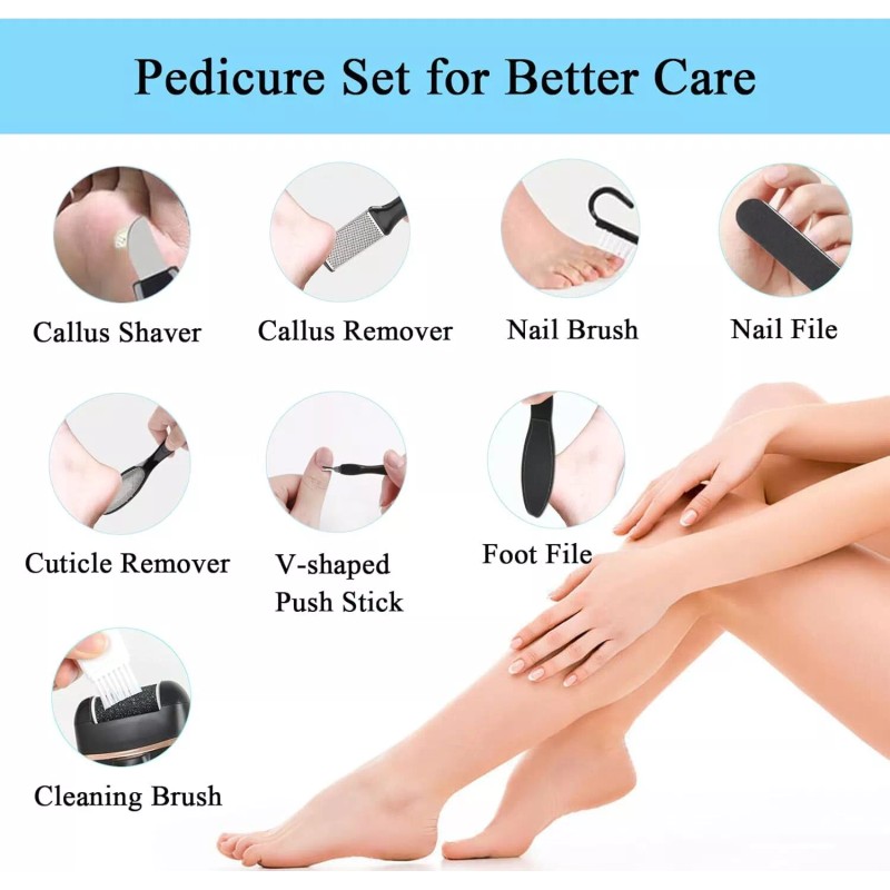  Electric Foot Grinder File Callus Dead Skin Remover Pedicure