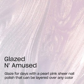 OPI Nail Lacquer Glazed N' Amused | Sheer Soft White Pearl Chip Resistant Nail Polish Your Way Collection