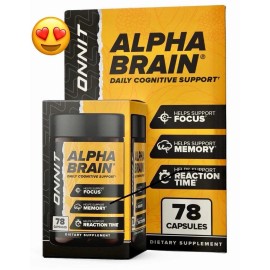 ONNIT Alpha BRAIN Nootropic Brain Health Supplement Capsules, 78 ct. Exp 5/27
