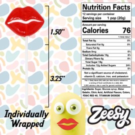 Red Lip Lollipops - 12 Individually Wrapped Strawberry Flavored Lip Shaped Candy - Fun Suckers for Bachelorette, Valentine's, Bridal Showers, and Party Favors Spa Makeup Party