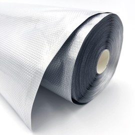FoodVacBags 8" X 50' Metallic & Clear Embossed Vacuum Seal Roll Bag, Commercial Grade, Make Own Size, Food Storage, Display (8" x 50')