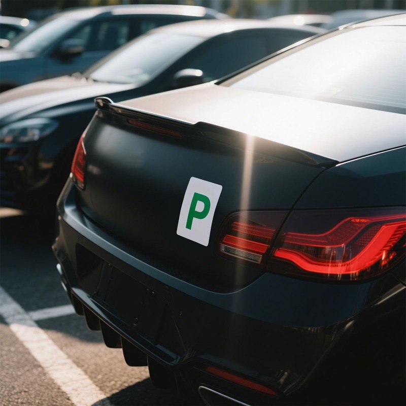 JinRui-T 3 Pack P Plates Magnetic Sticker,Reflective New Driver Sticker,