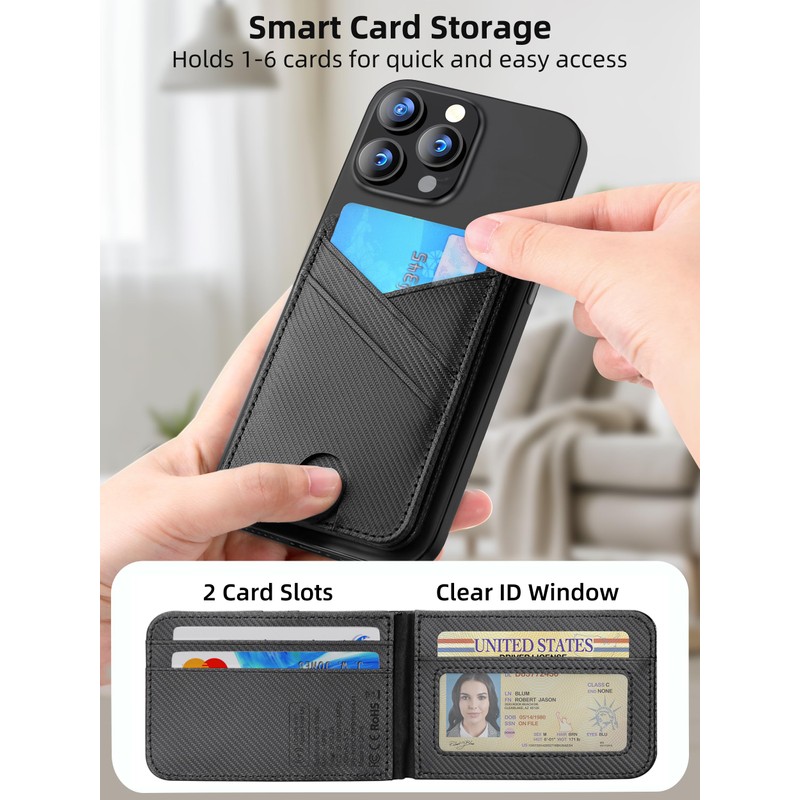 TopMade for MagSafe Wallet, Works with Apple Find My, Magnetic