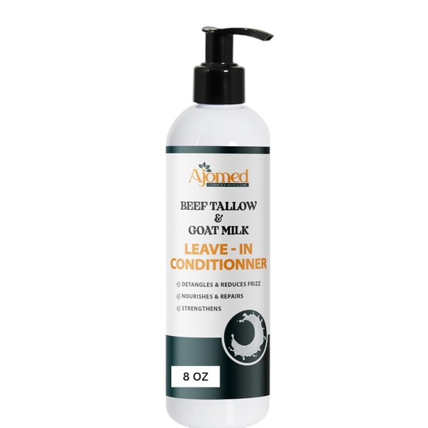 Beef tallow & Goat milk Leave-In Conditioner| Handmade hair Detangler-