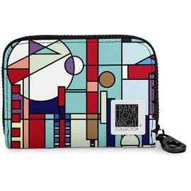 Monarque RFID Secure Armored Signature Zipper Wallet (Frank Lloyd Wright City By The Sea)