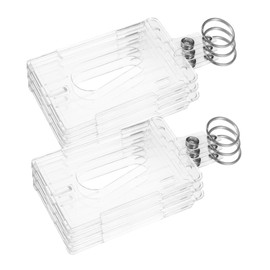 COHEALI Card Sleeve Keyring Id Badge Holder 6 Pack Material Vertical Accessory Security Card Protector for Work School Travel