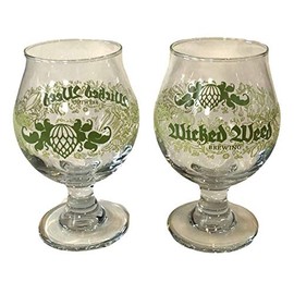 Wicked Weed Brewing Company Glass Chalices | 13 oz | Set of Two (2)