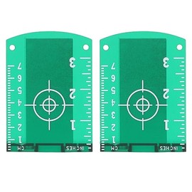 2 Piezas Placa Magnética Para Nivel Láser Con Soporte Y Escala De Medición En Pulgadas Y Centímetros                                                  