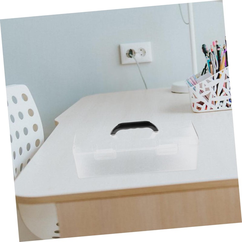 Tofficu Artist Paint Brush Storage Box Tool Organizer Plastic Storage