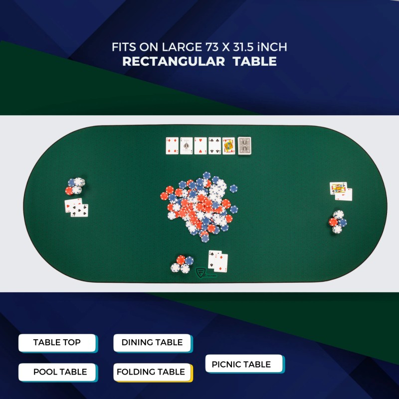 Feltectors Board Game Mahjong Neoprene Mat Card Table Cover 73x31.5"