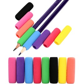 Pencil Grips Writing Aid Pencil Holder Pencil Gripper for Kids Students, Assorted Colors, 1.57 Inches Long (15)