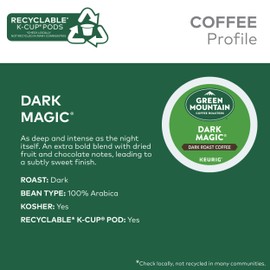 Green Mountain Coffee, Dark Magic (Extra Bold), 120-Count K-Cups for Keurig Brewers