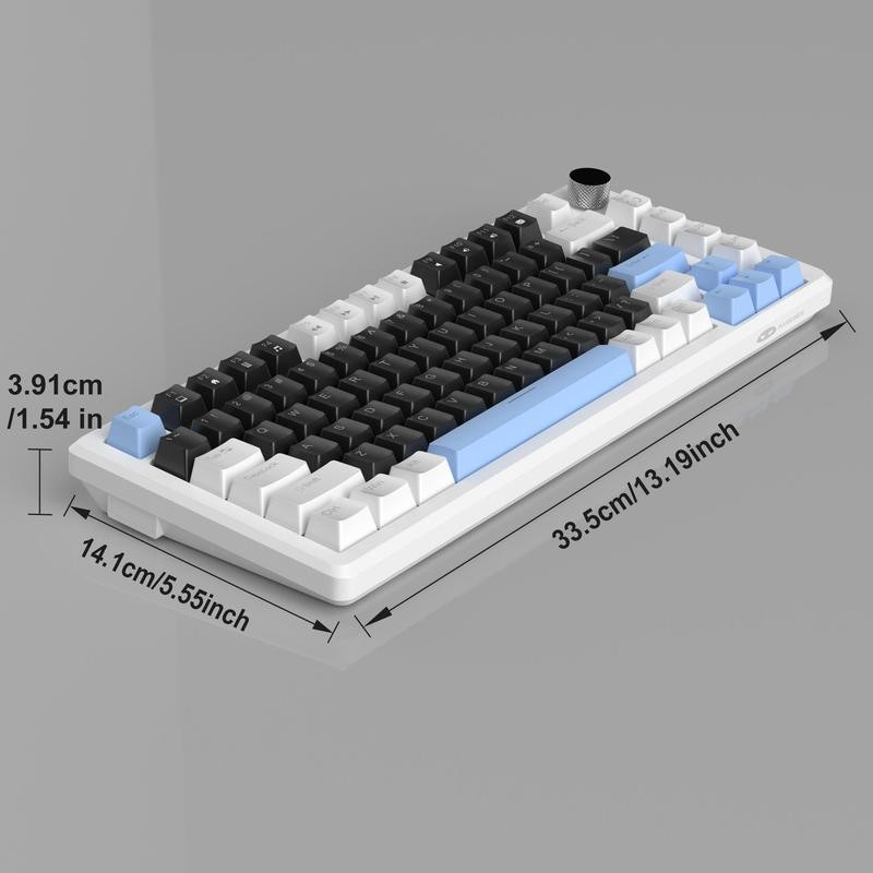 Magegee STAR75 Mechanical Gaming Keyboard with Knob Control, Backlit Wired