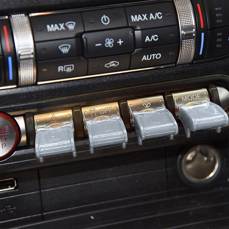 ZOXOQ Center Console Control Button Cover Compatible with Ford Mustang