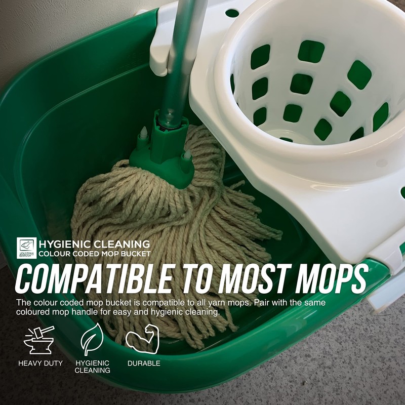 Colour Coded Mop Buckets − 12L Mop Bucket with Wringer