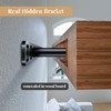 2pcs Floating Shelf Bracket Heavy Duty Hidden Metal Brackets for