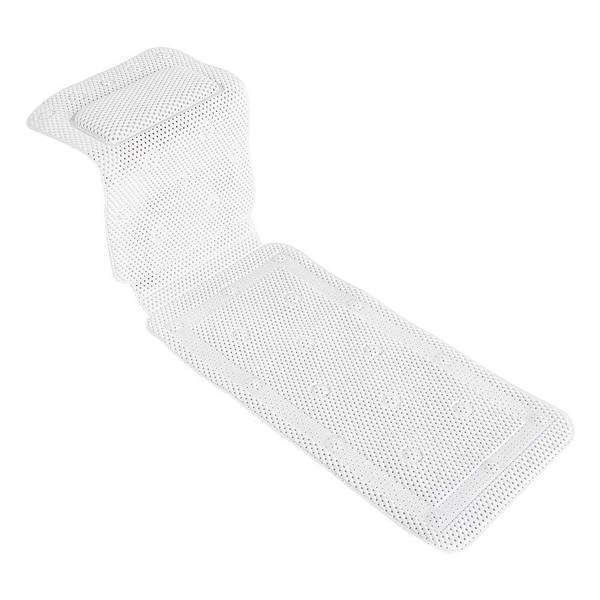 Full Body Spa Pillow Bath Mat with 30 Suction Cups Bathtub Mats for Supporting Head Neck Spine Breathable Soft Head Rest Bath Cushion