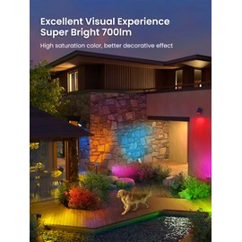 AUDERWIN Solar Spot Lights Outdoor, 9 Lighting Modes RGB, Solar Lights Outdoor Waterproof IP65, 63 LED Landscape Spotlights for Holiday Decorations