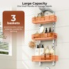 Orimade Aluminum Hanging Shower Caddy Over Head, Adjustable Bathroom Shelf