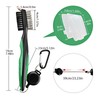 Golf Club Cleaning Brush with Lid, Dual-Sided Brush and Groove