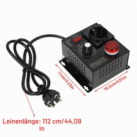 Dimmer Switch, AC 220 V 5000 W SCR Voltage Regulator Motor Fan Speed Controller Dimmer, Electronic Regulators, Dimming, Slow Down (Output Plug: European Plug)