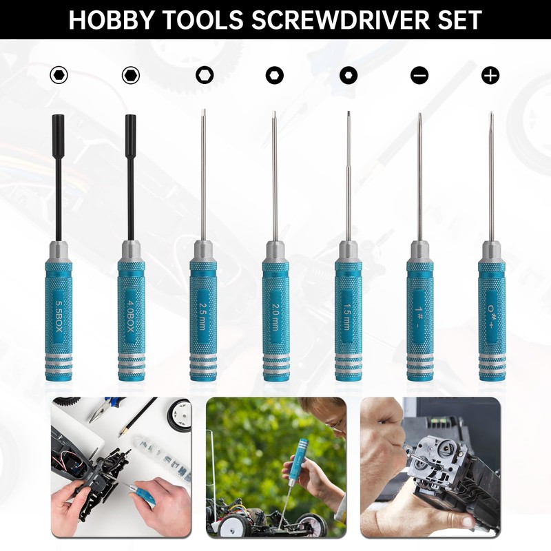 LALAGO 12-Piece Remote Control Car Tool Set, Hex Screwdriver, Pliers,