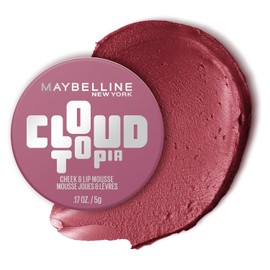 Maybelline Cloudtopia Blush for Cheeks and Lip Mousse, Ultra-Vivid, Pigmented Formula for Up to 14HR of Blush and Lip Makeup Color, Twilight Berry, 1 Count