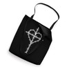 Barbed Wire Cross Heart Shape Tote Bag