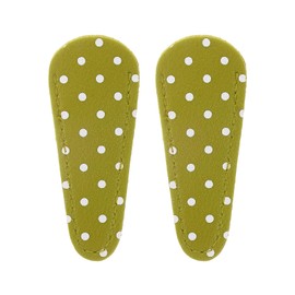 sourcing map 2Pcs Scissors Sheath, 2.6" x 1" Scissors Cover Protector PU Leather Portable Collect Bags for Eyebrow Trimming Beauty Tool Protection, Green