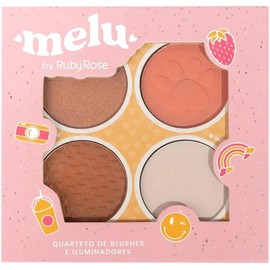 Paleta de rubores e iluminadores Cuarteto de Blushes Mely by Ruby Rose