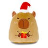 Lucky Radish 9.8-Inch Capybara Christmas Plush with Santa Hat, Soft