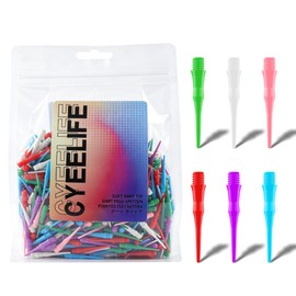 CyeeLife Plastic Dart Tips, Pack of 1000, 2BA Thread, Particularly Stable and Durable