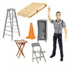 Wrestling Referee Action Figure & Accessory Set for Wrestling Action