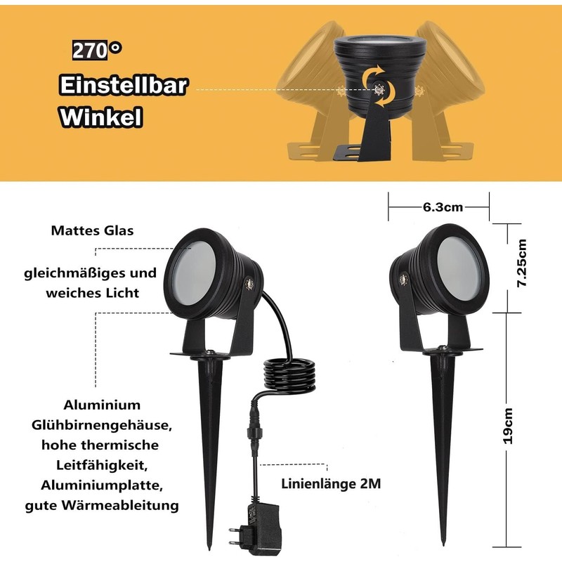 LED Spotlight, 10 W LED Spotlight, Outdoor Pool Lighting, Underwater