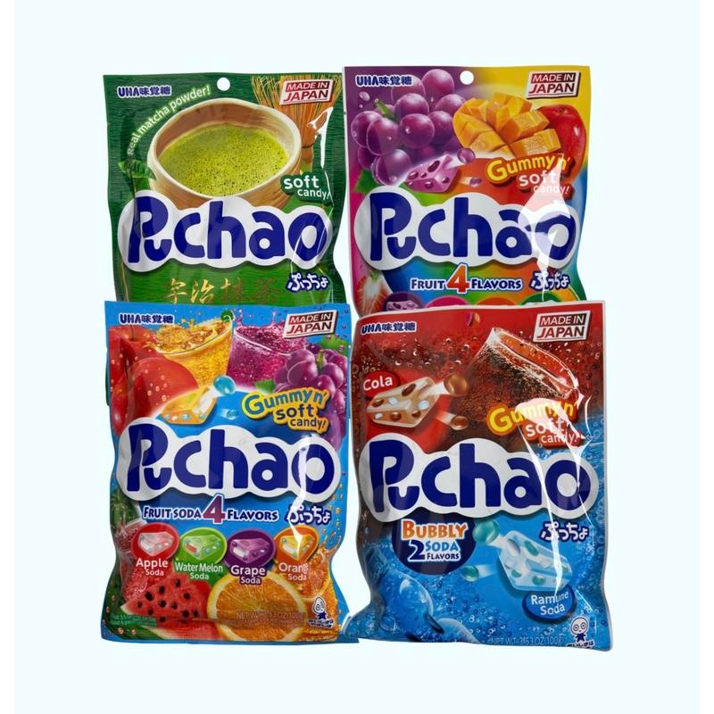 UHA Puchao Candy - Flavors: Peach, Yogurt Flavor