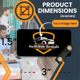 Magnet Me Up Custom Printed Magnetic Name Tag Badge - Image Only, 1.5x3 inch, Full-Color Customizable Identification Label, for Schools, Offices, Businesses, Made in USA