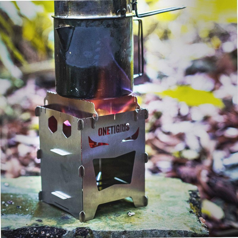 OneTigris ROCUBOID Wood Stove EVIL EYES Version, Weighs 580g