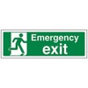 VSafety 21015AX-R Safe Condition Exit Sign,"Emergency Exit", Landscape, 1 mm