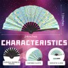 Large UV Illuminated Carnival Folding Hand Fan - Nightclub &