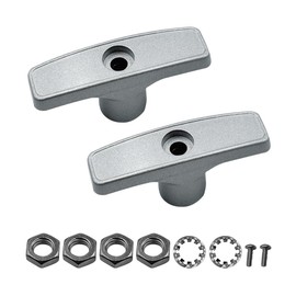 Osilly 2PCS RV Waste Valve Handle Kit, Camper Tank Hose Handle Replacement Parts for Waste Valve Extension Rod, RV Sewer Valve Handle Set Accessories with 4 Nuts 2 Screws 2 Gaskets