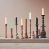 LPUSA Short Taper Candles 6 inch Candle Sticks Unscented Dinner