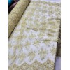 divastyletextiles Pale Yellow Wedding Prom Formal Beaded Lace Fabric -