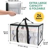 BALEINE 4-Pack Oversized Moving Bags with Reinforced Handles, Heavy-Duty Storage