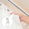 SSKHE Practical Curtain Hooks Plastic White Curtain Track Sliders Folding
